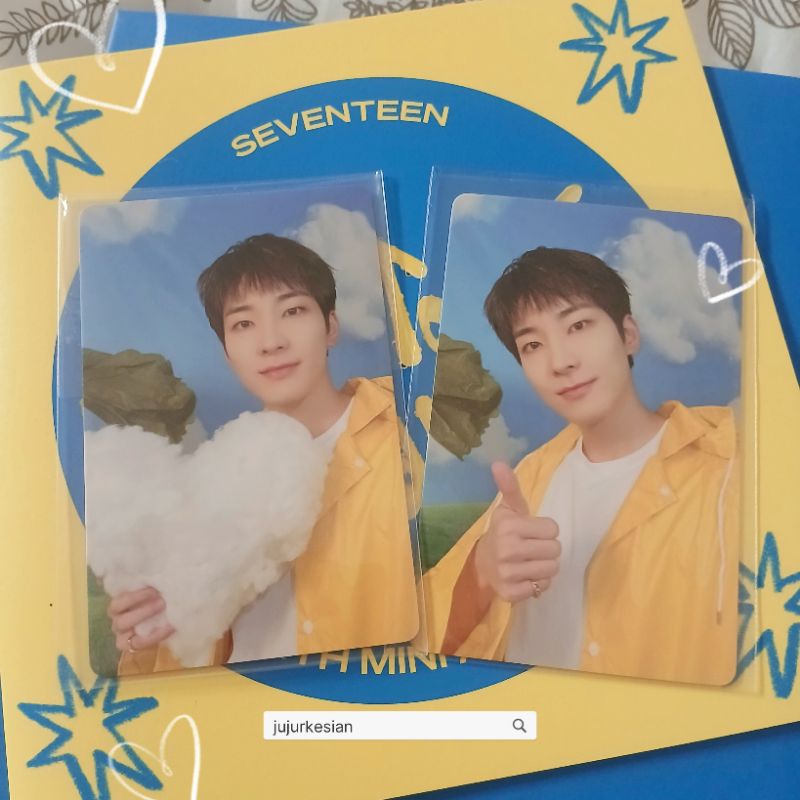 [Ready] Photocard PC Seventeen Wonwoo Seventeenth 17th Heaven Carat ver carver & Vernon set Face The