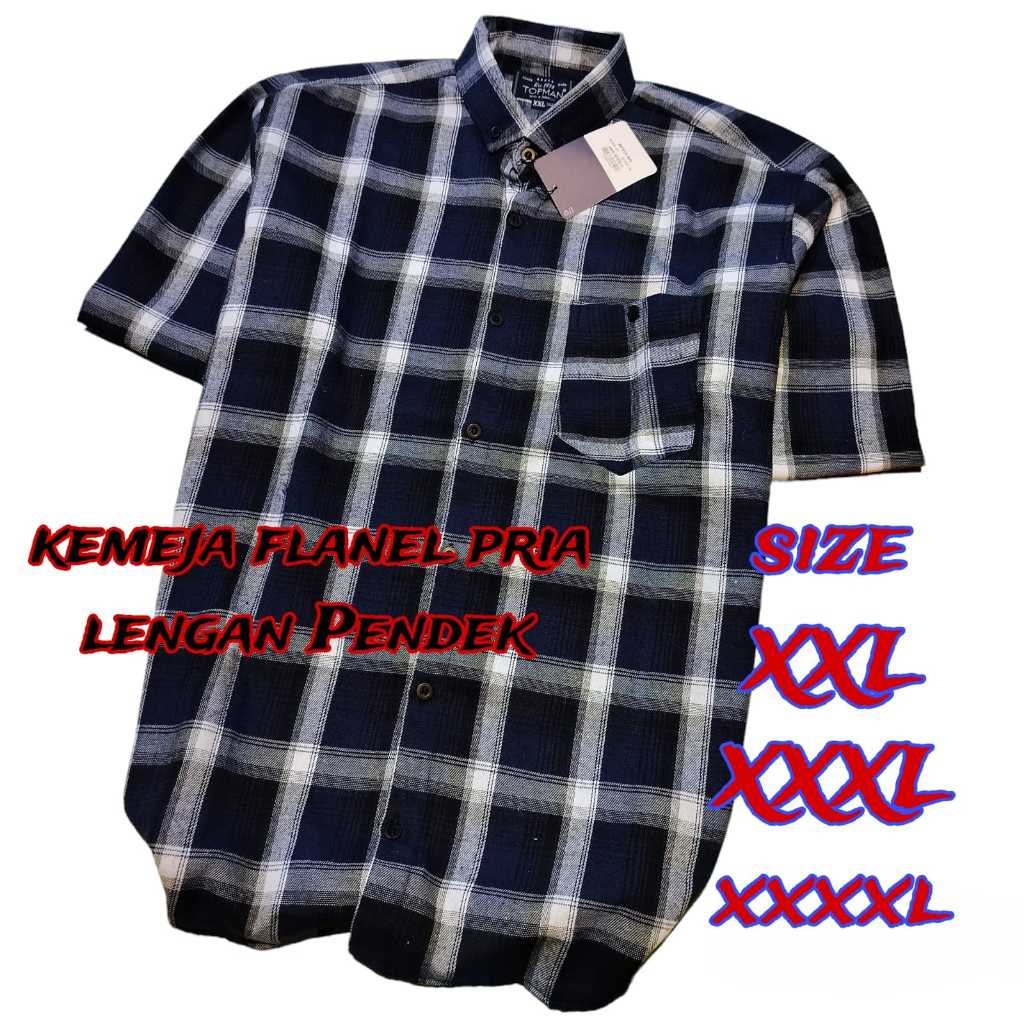 KEMEJA FLANEL JUMBO | FLANEL XXL | KEMEJA FLANEL LENGAN PENDEK TERBARU | KEMEJA FLANEL