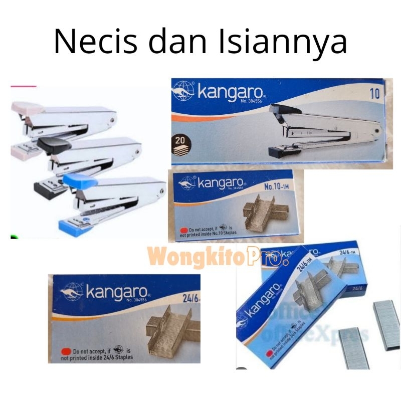 Mesin Necis Kangaro / Isi necis ukuran 10 / isi necis kecil / Staples Necis / Stapler kertas / Stapl