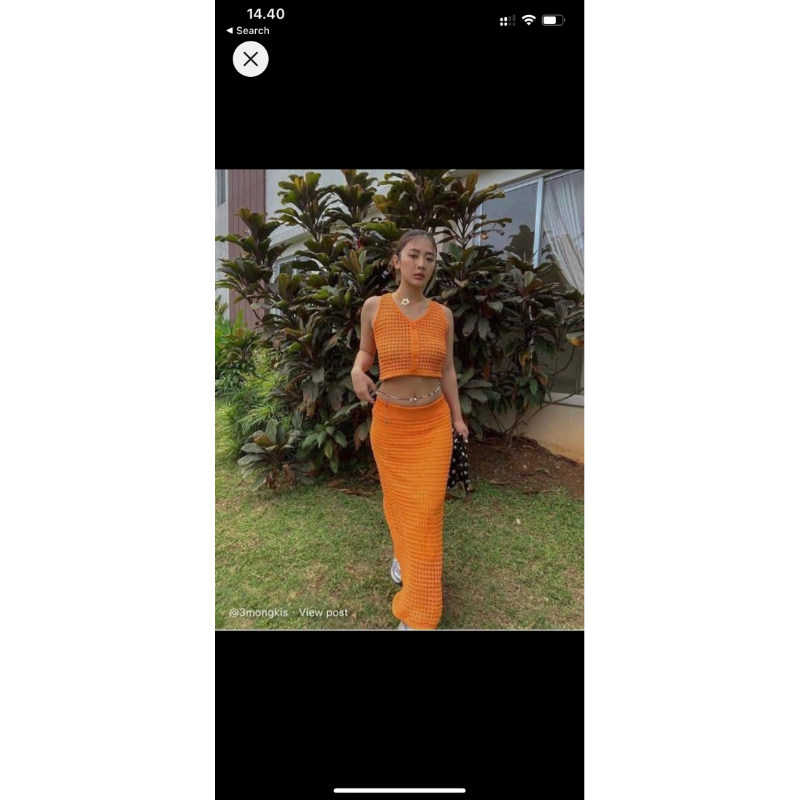 3MONGKIS ORANGE CROCHET SET