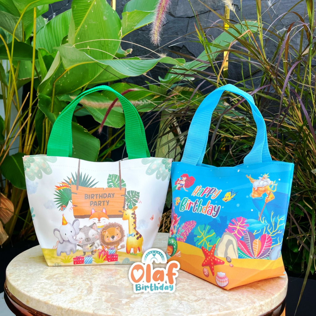 

TRAVA Bag / Tas Goodie Bag Ulang Tahun Anak / CUSTOM Desain Spesial Full Print