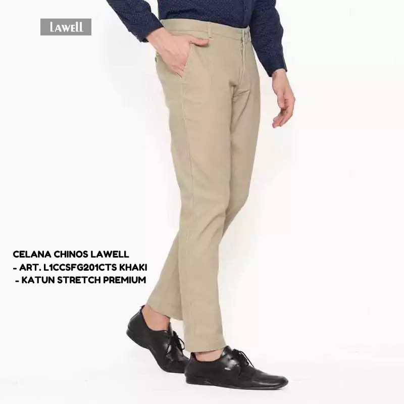 Lawell Celana Chinos Celana Panjang Pria Bawahan Cowok Polos Slim Fit Kualitas Premium Branded