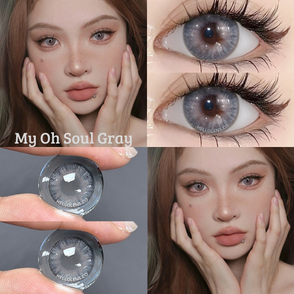 HELLOLENS My Oh Soul Grey 14.5mm Natural Lens / Softlen My Oh Soul Grey by Pinkin Softlens