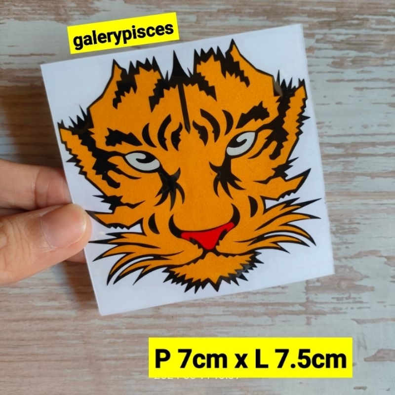 stiker cutting gambar wajah harimau sticker motor keren