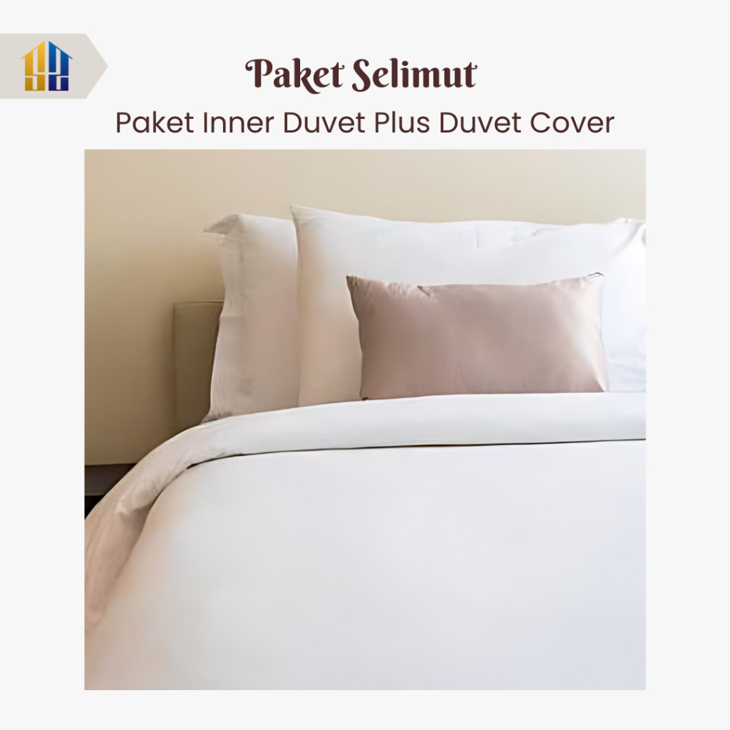 Paket Selimut Hotel Inner Duvet / Isi Selimut + Duvet Cover / Sarung Selimut Katun CVC