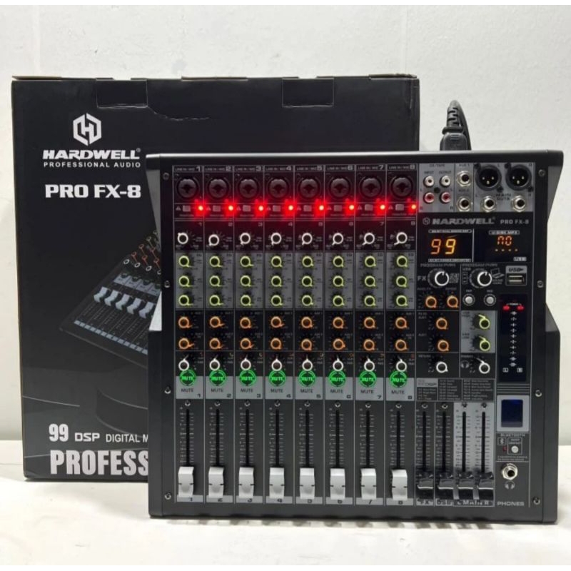 Mixer Hardwell PRO FX 8 Original 8 Channel HARDWELL PRO FX8 NewStar