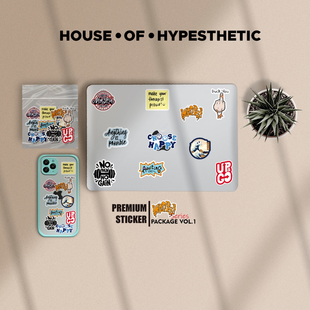 

Sticker Hypebeast and Aesthetic Hypesthetic Waterprooft untuk Case Hp, Laptop, dsb || WOOPS