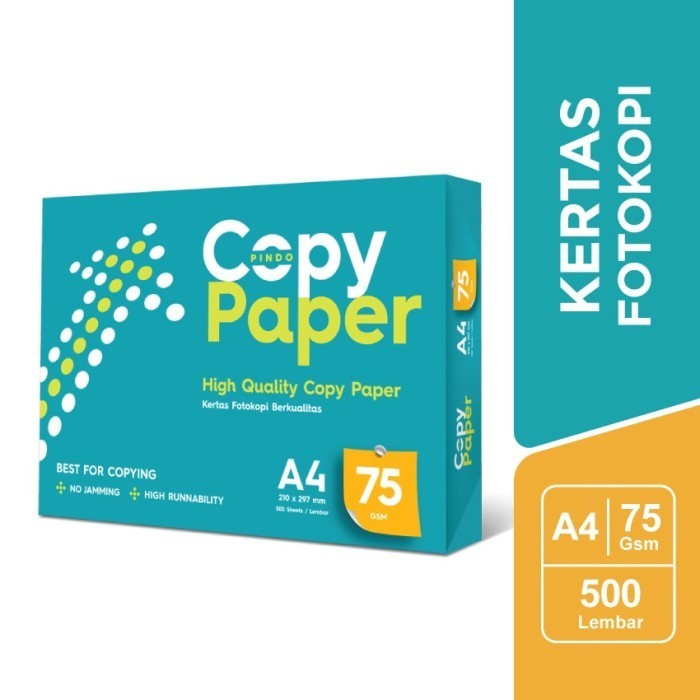 

Copy Paper Kertas HVS A4 75gr (1 Rim / 500 lembar)