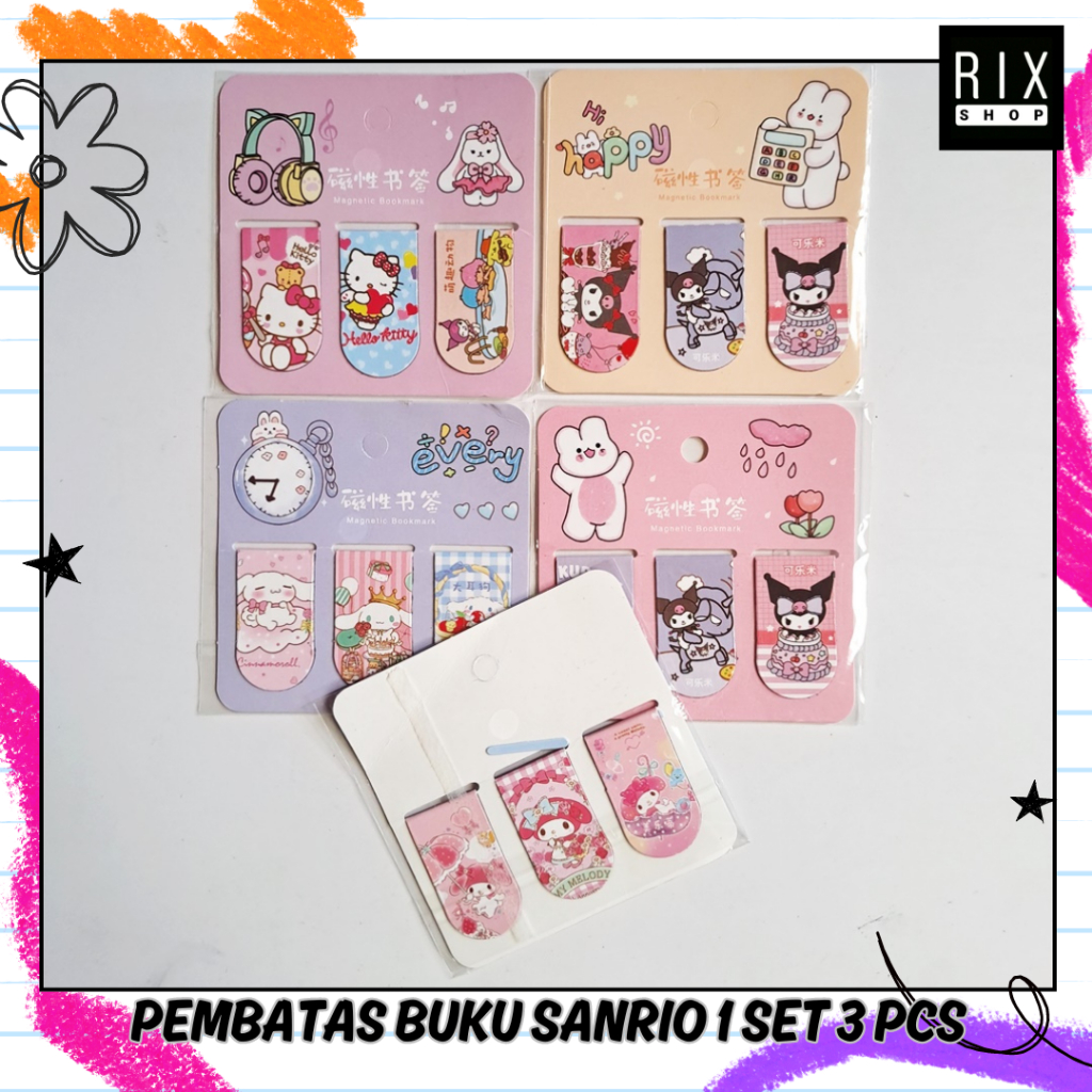 

RIX Pembatas Buku Magnet Sanrio