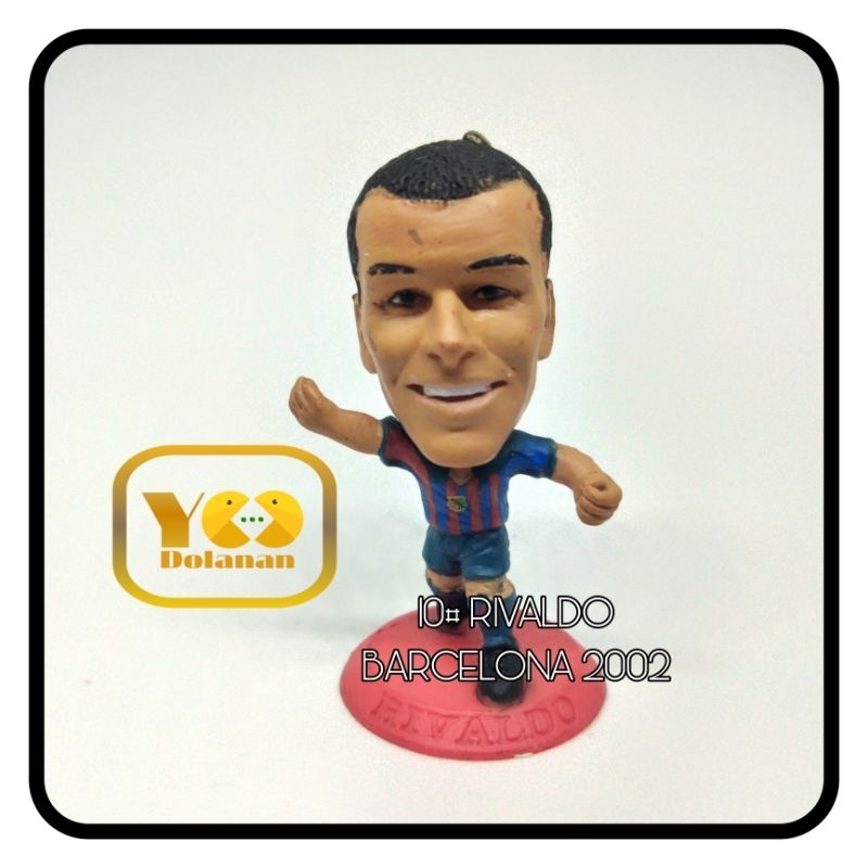 10# RIVALDO - BARCELONA 2002 CORINTHIAN MICROSTARS SOCCERSTARZ FIGURE PEMAIN BOLA