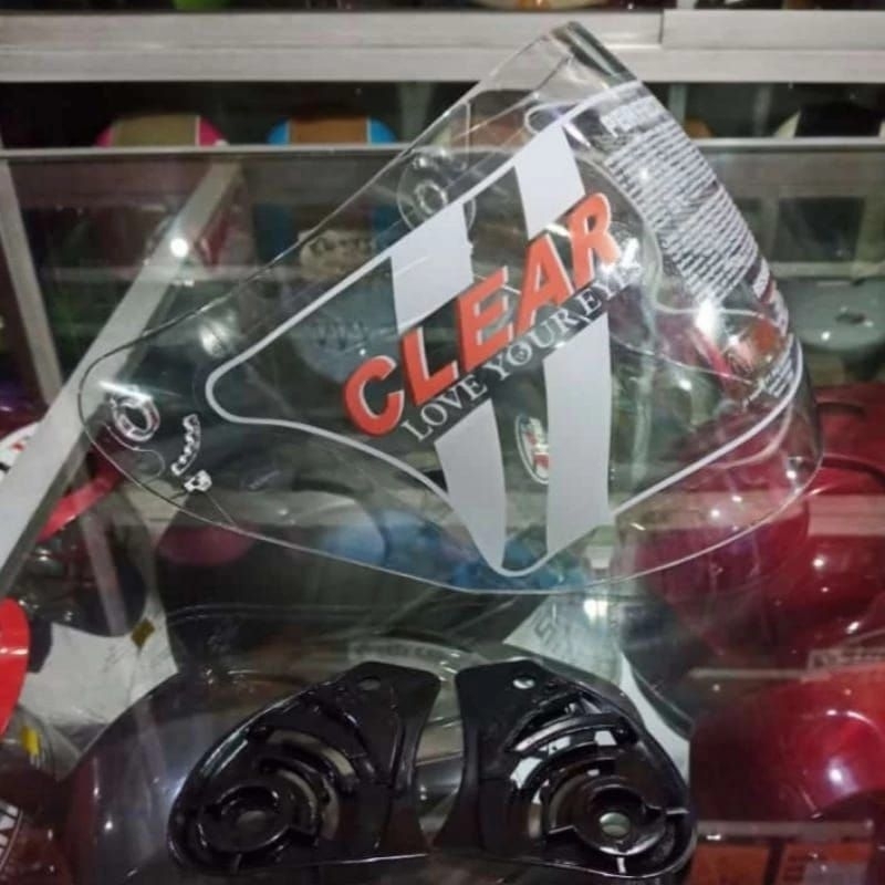 0COD Kaca + Rachet Helm INK Centro INK Metro KYT Djmaru Galaxy Gix Ava Best1 Clear Silver Hitam Pela