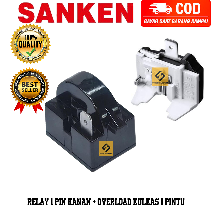 Relay Ptc Overload Kulkas Sanken 1 Pintu