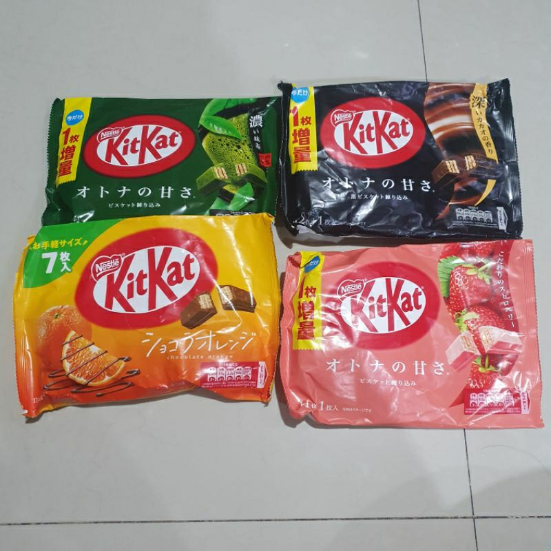 

Kitkat Jepang matcha greentea strawberry