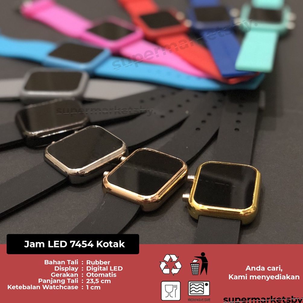 55 Terlaris Jam Tangan Led Kotak Jam Tangan Digital Pria Wanita UNISEX