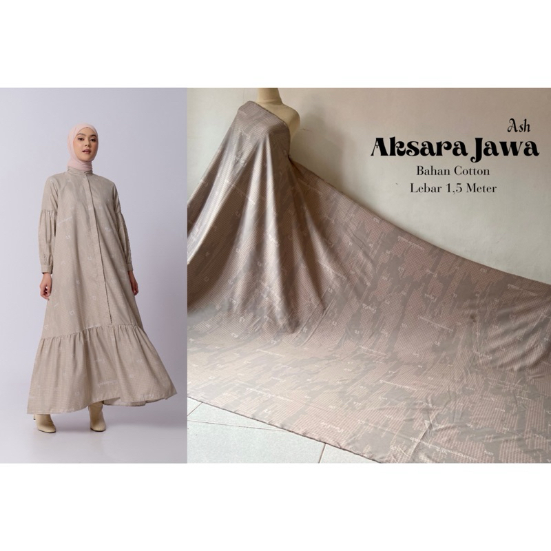 Rb Kain ZM Motif Aksara Jawa Cotton Lembut