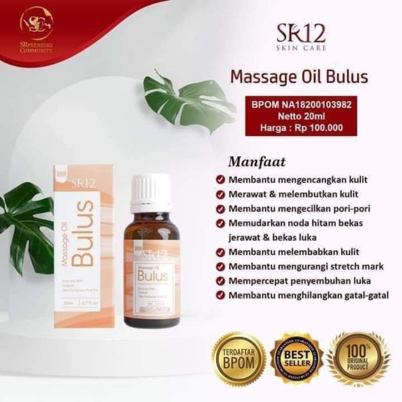 MASSAGE OIL BULUS/MINYAK BULUS ASLI