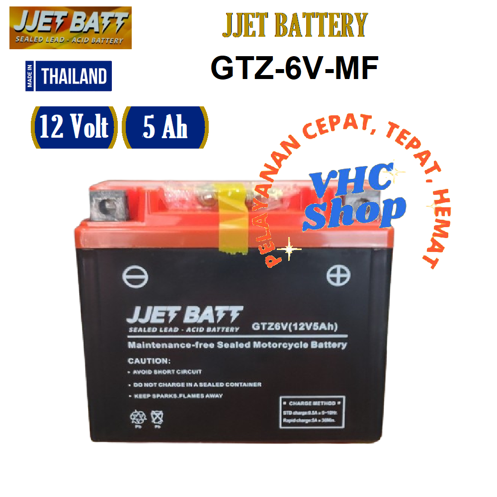Aki Jjet Batt GTZ6V Untuk Motor CBR PCX Vario