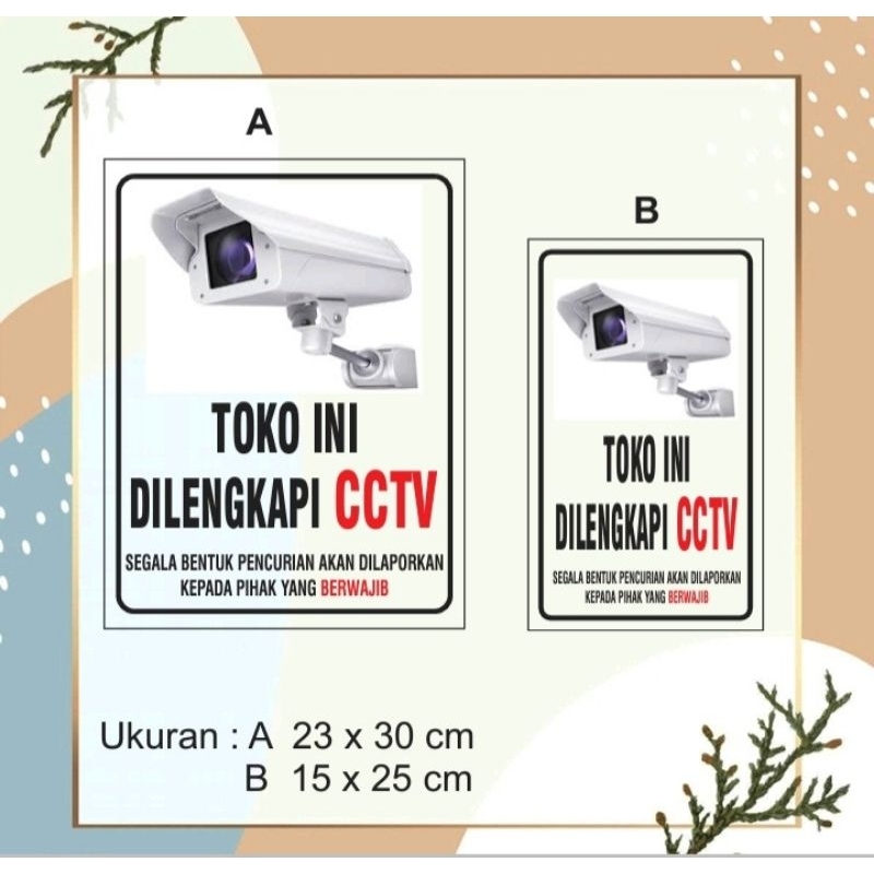 

STICKER VINYL CCTV TOKO/KANTOR/GUDANG DLL.