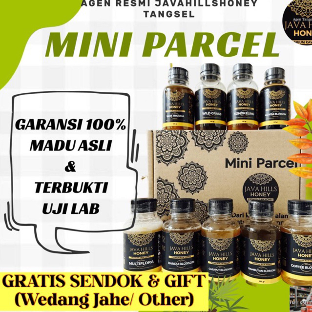

HAMPERS MADU MINI PARCEL JAVAHILLS 160gr paket sehat probiotik vitamin mineral | Java hills Honey murni