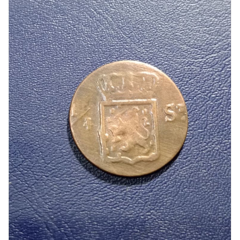 Koin Lawas Indonesia Netherlands East Indies 1/4 Stuiver Willem 1 THN 1826