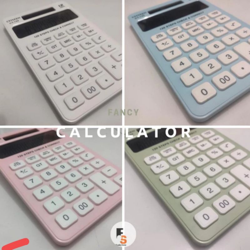 

kalkulator warna meja dagang ukuran tipis 12 digit check&corret citizen ct-133 warna