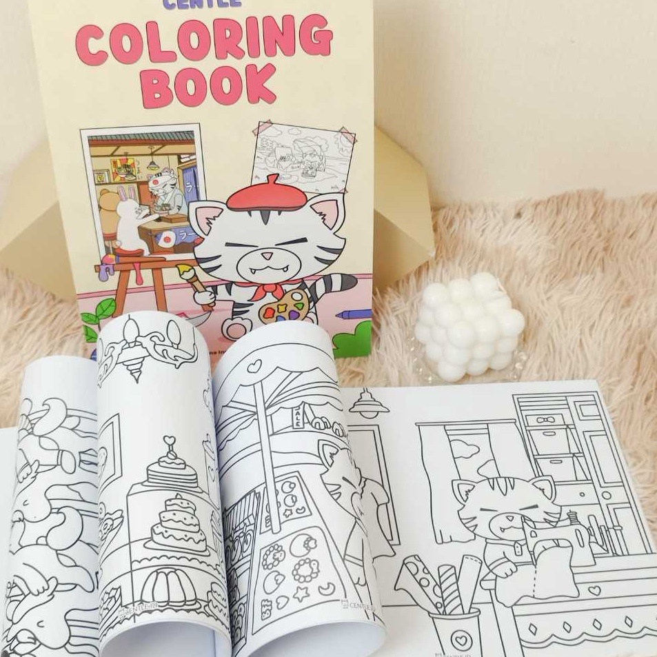 

Baru Spesial Buku Mewarnai Anak2 Centle A4 Colouring Book Centle