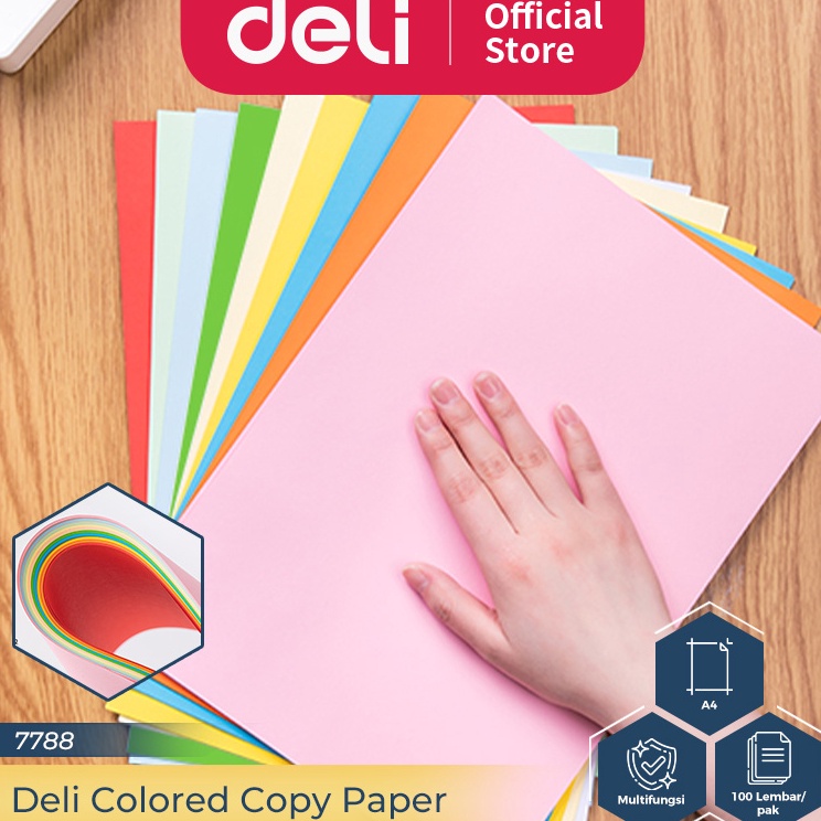 

Fast Packing Deli Copy Paper Kertas Print Fotocopy A4 8gsm 1 Warna Isi 1 Lembar Tebal Berkualitas 7788