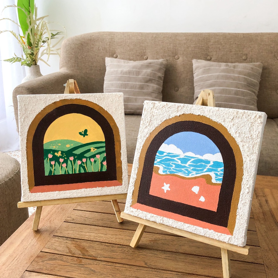 

New Now Paint By Number SAND PAINTING ByPainters Painting Set 2x2cm Kanvas Akrilik Kit Melukis