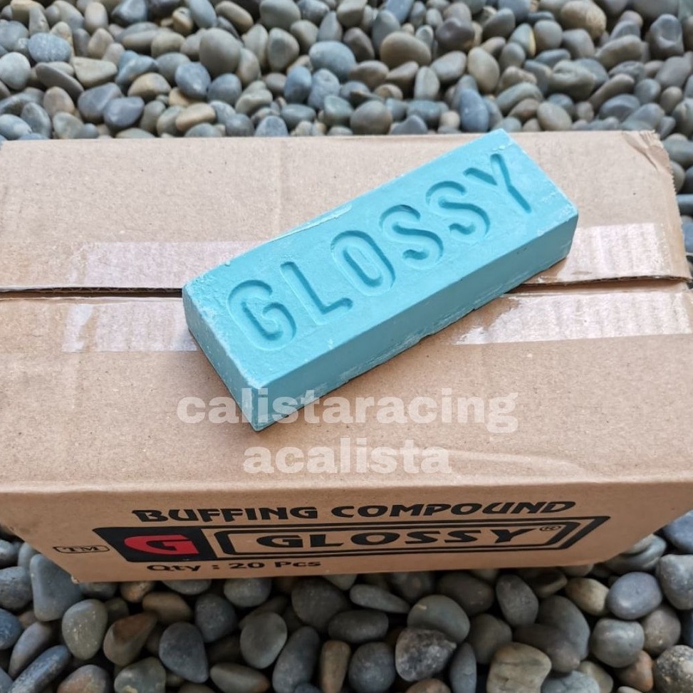 Aj Batu Poles Glossy Biru Buffing Compound  langsol glossy biru  murah