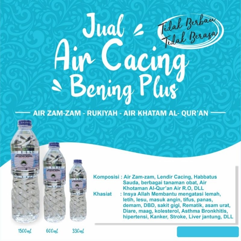 

Obat Tipes Air Cacing Bening Plus Zam Zam dan Khatmil Quran