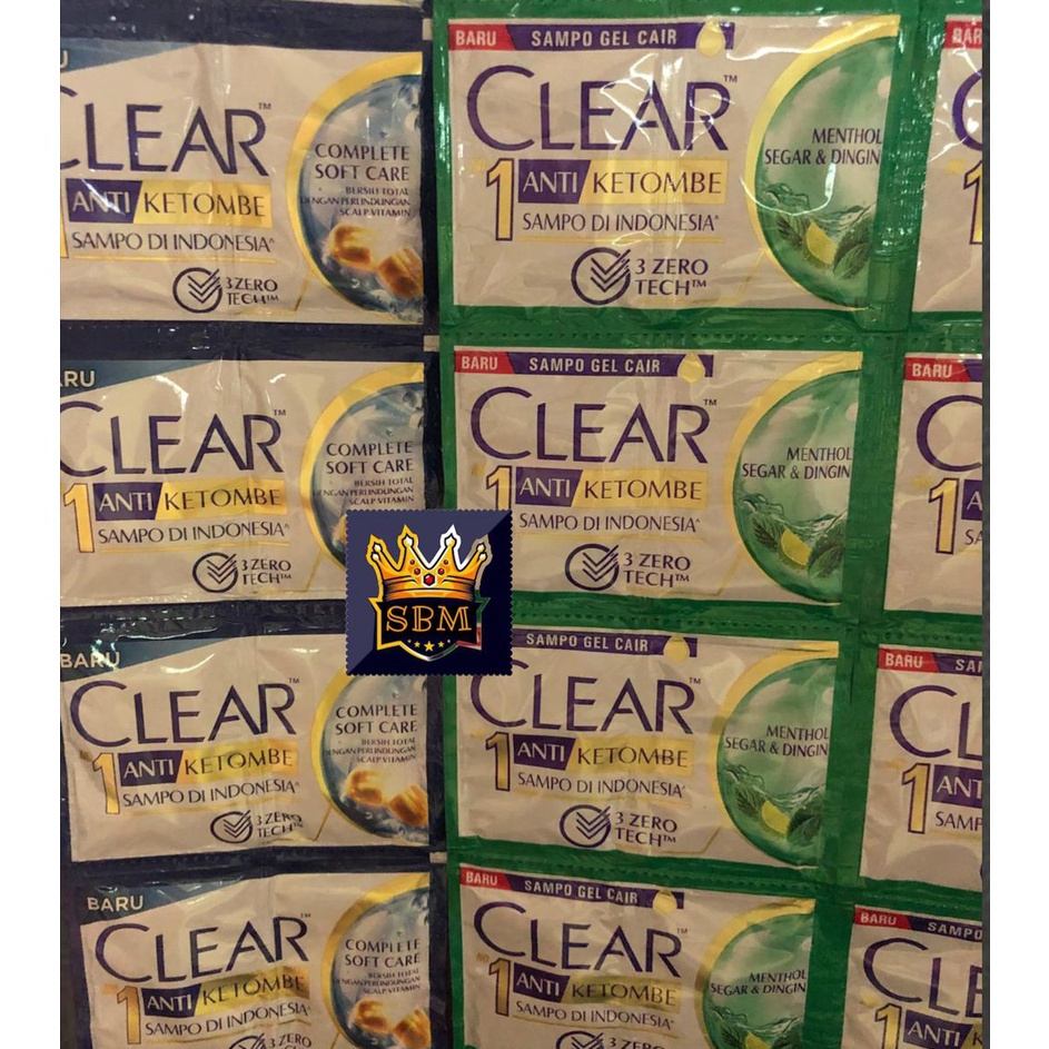 Dijamin Ori SBM  UNILEVER Clear Shampo Shampoo RENCENG  24 SACHET x 45ml