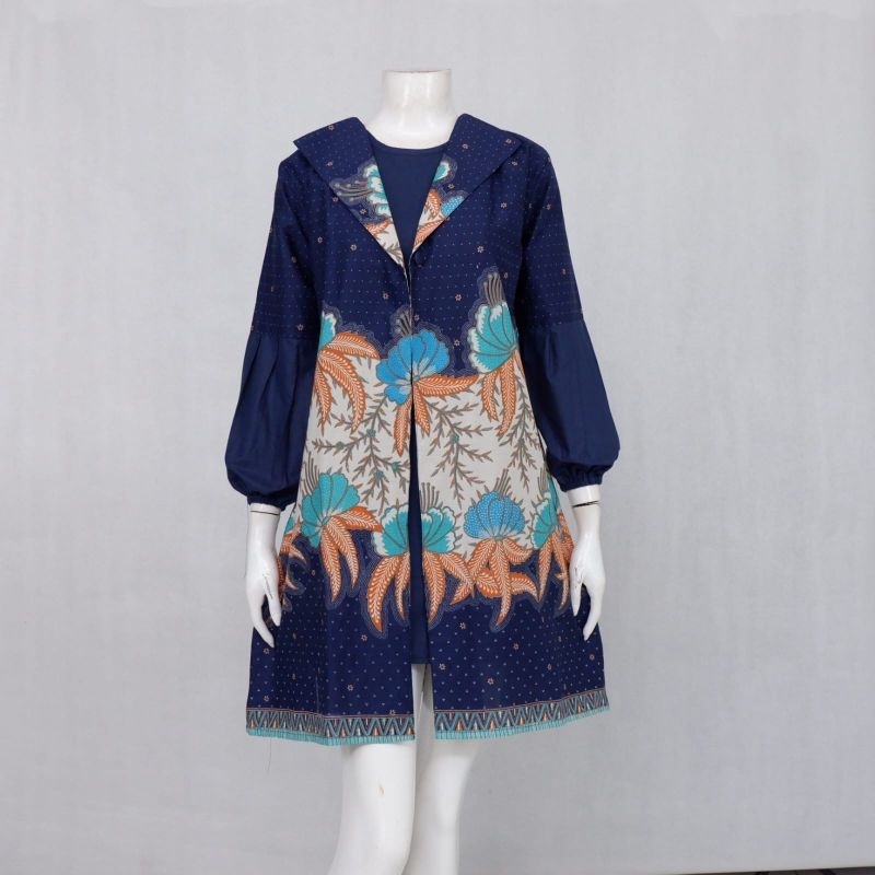 Dress Batik Wanita Modern Tunik Bolero Batik Atasan Batik Wanita Dress Tunik Pertiwi Batik Kerja Bat