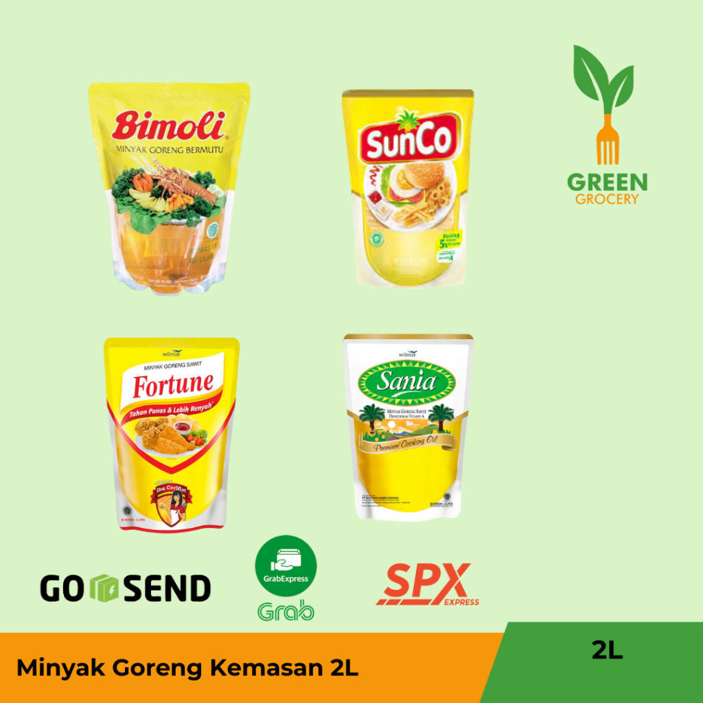 

Minyak Goreng Bimoli Sunco Fortune Sania 2L Minyak Goreng Kemasan Green Grocery Padang