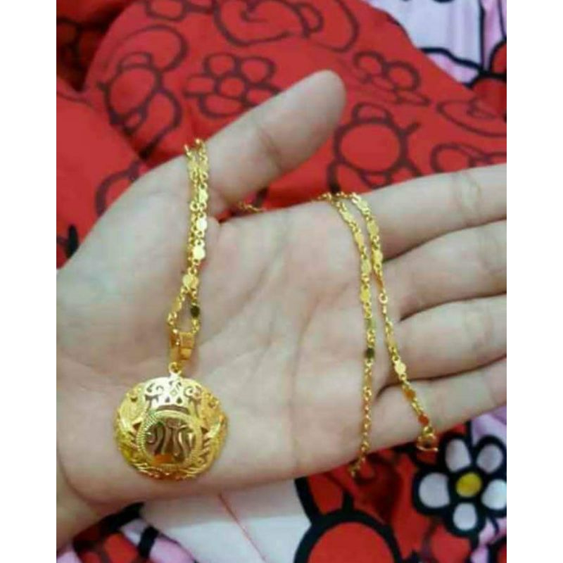 KALUNG biji cabe 1 SUKU LAPIS EMAS 24karat, AKSESORIS wanita, BISA DICUCI/DISEPUH ULANG