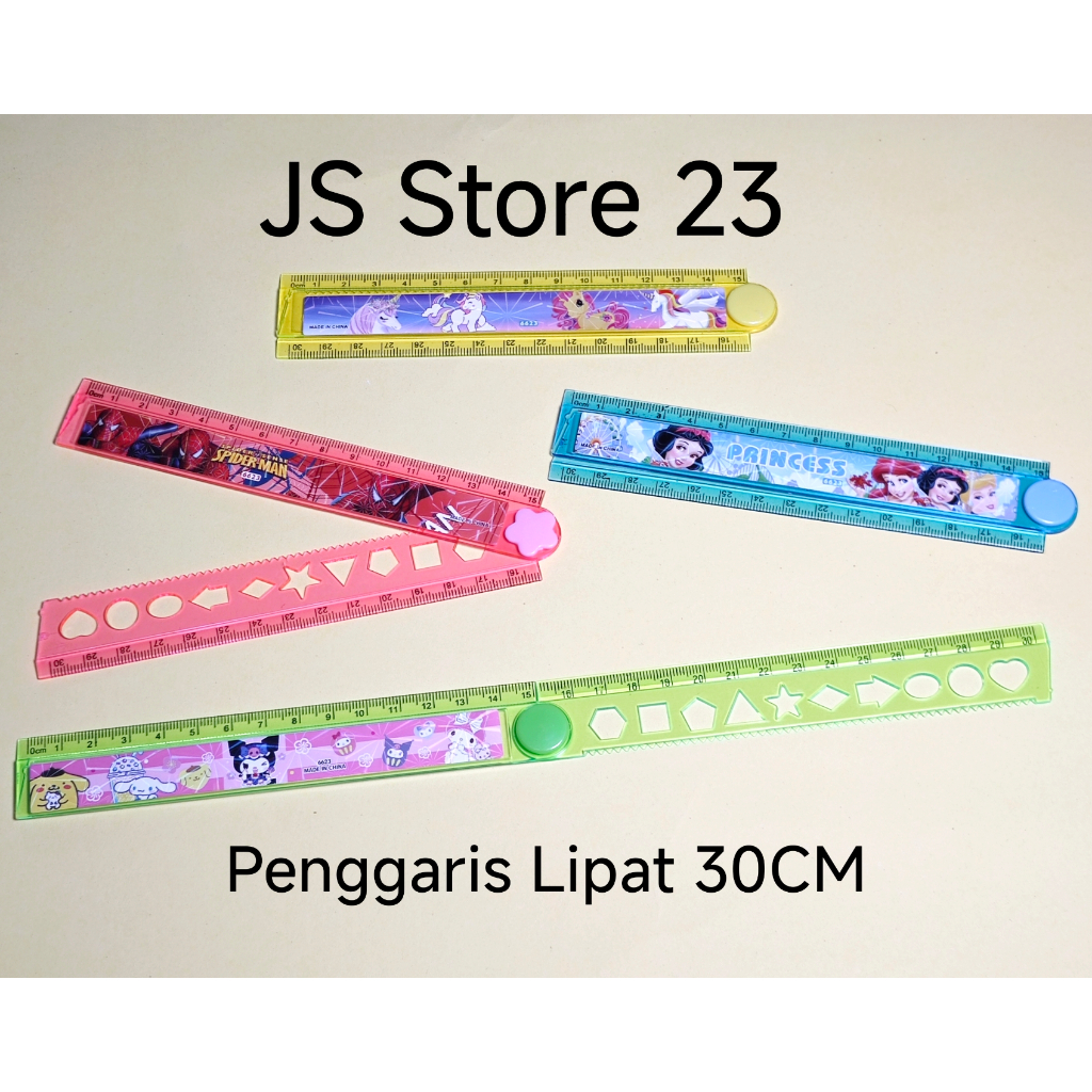 

(1pcs) Penggaris lipat 30CM Lucu / Penggaris Karakter Superero / Penggaris Frozen Kuromi