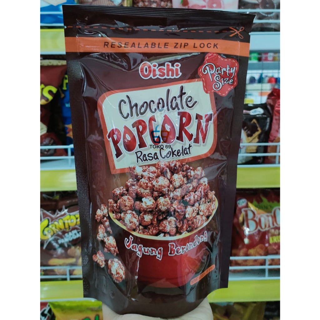 

POPCCORN COKLAT OISHI KEMASAN POUCH