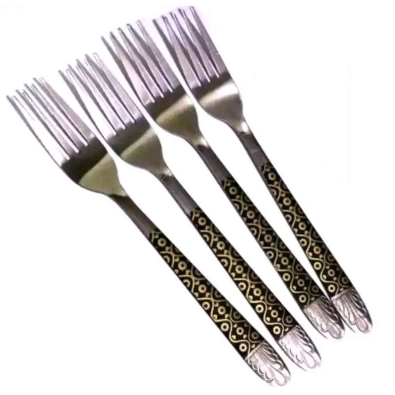 Vinztstore - Garpu Batik / Garpu Stainless Batik / Garpu Motif Batik / Garpu Makan / Sendok Batik / 