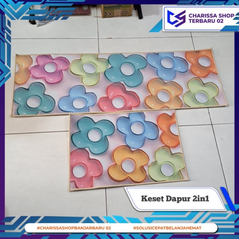 Keset Dapur 2in1 / Keset Diatomite Anti Slip / Keset 3D Karakter Serap Air