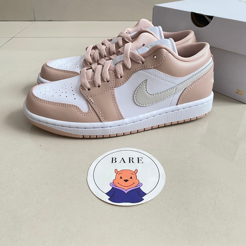 Air Jordan 1 Low Crimson Tint Beige Light Bone Womens [DC0774-120]