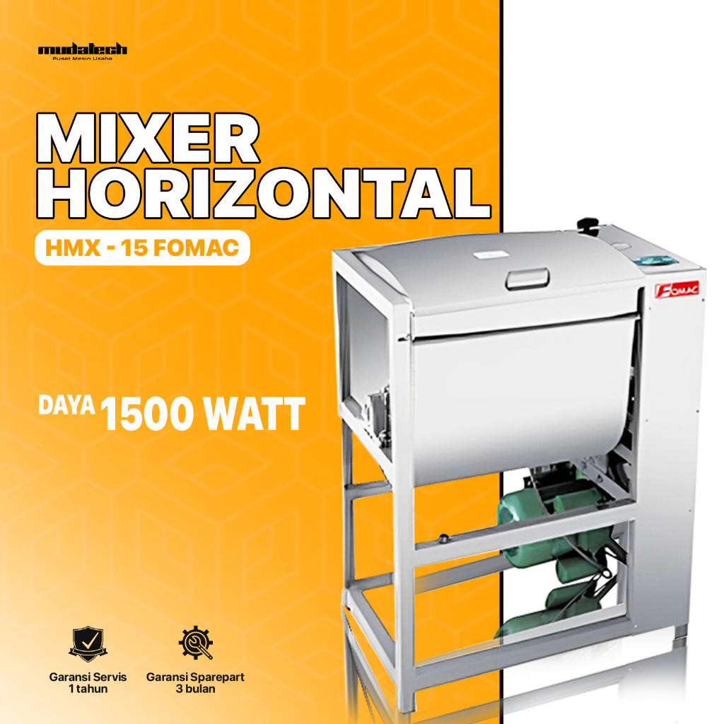 Horizontal Dough Mixer Mesin Pengaduk Adonan Mie HMX-15 Fomac