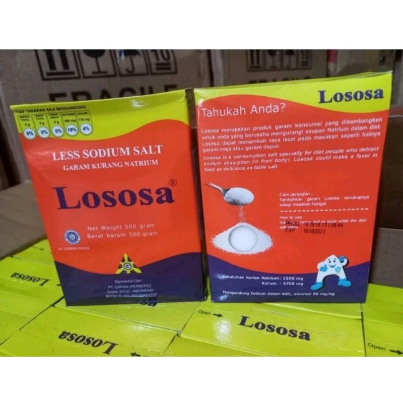 

LOSOSA GARAM SEHAT 500 gram GARAM RENDAH NATRIUM SODIUM ORIGINAL 100%