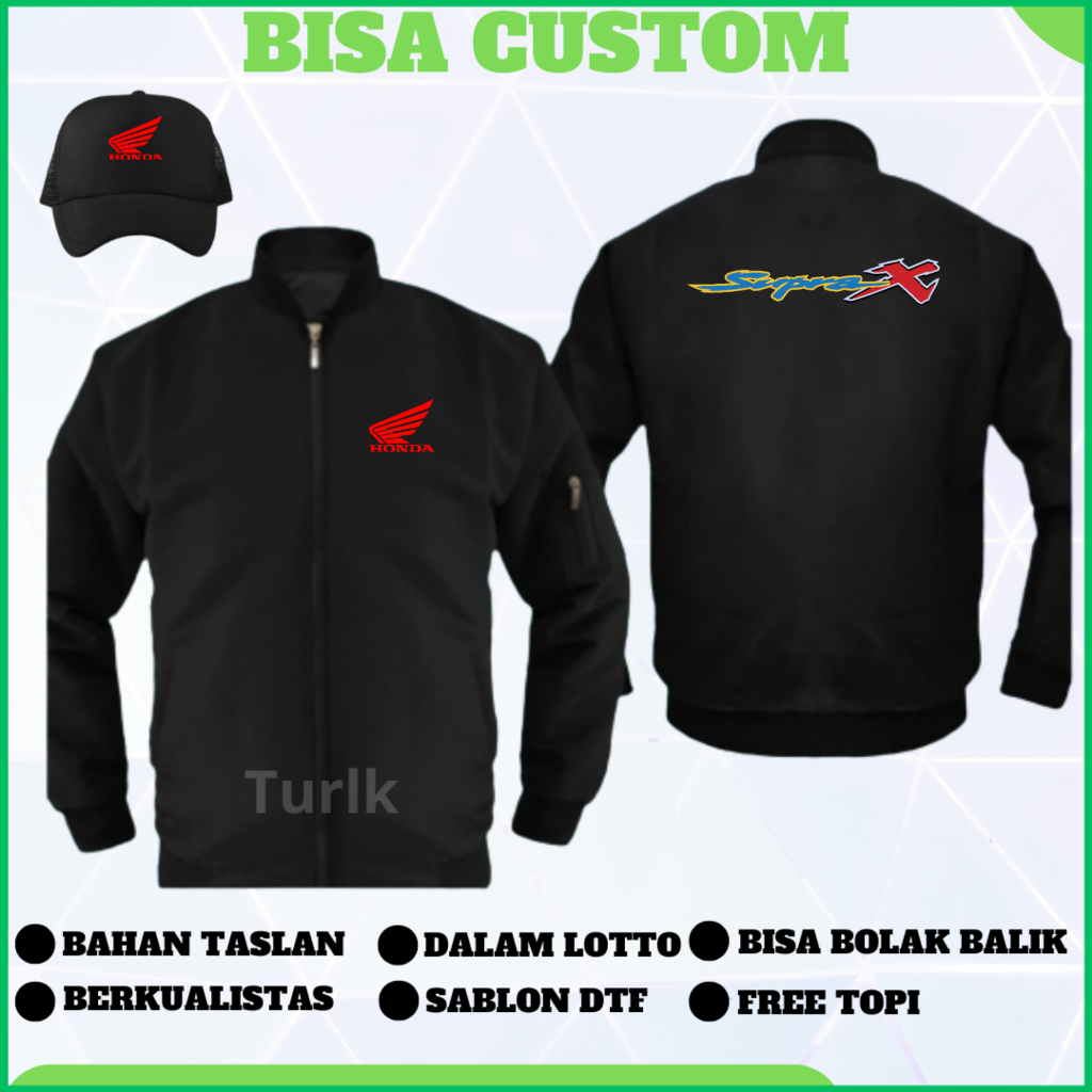 Jaket Honda Supra X Jaket Supra X Bomber Custom
