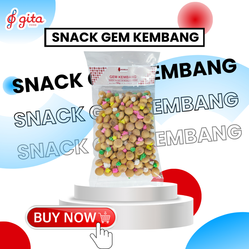 

Snack Gem Kembang Warna Warni Kemasan [180 g]