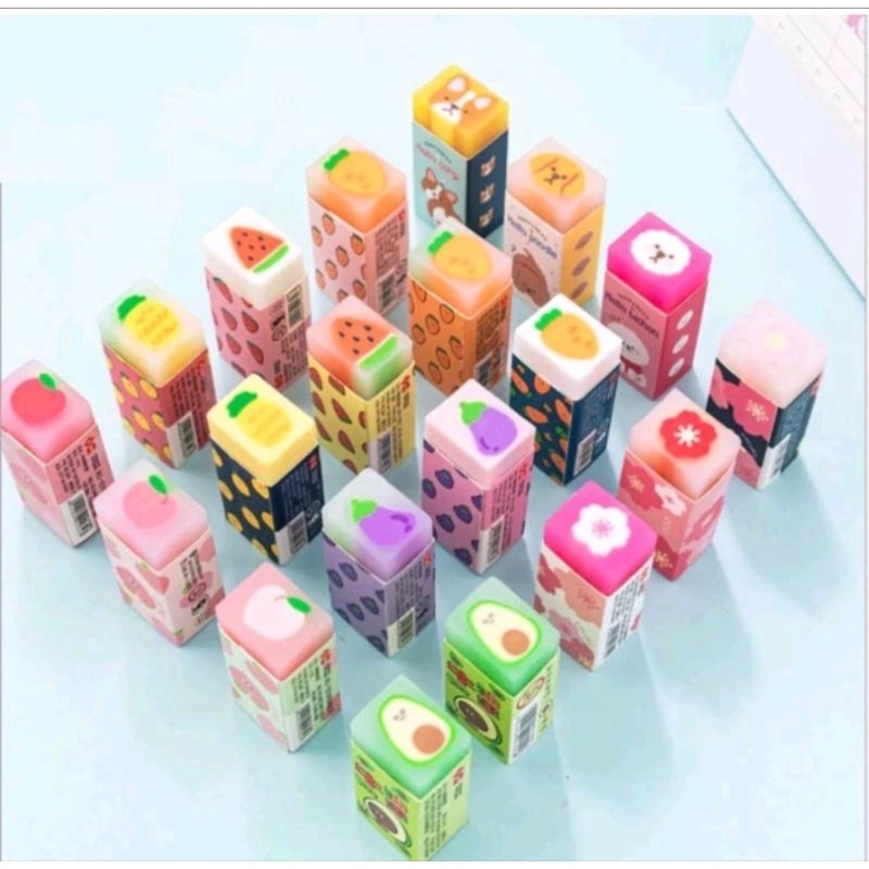 

( 1 box isi 36pcs) Penghapus Pensil / Hapusan lucu / Hapusan Unik