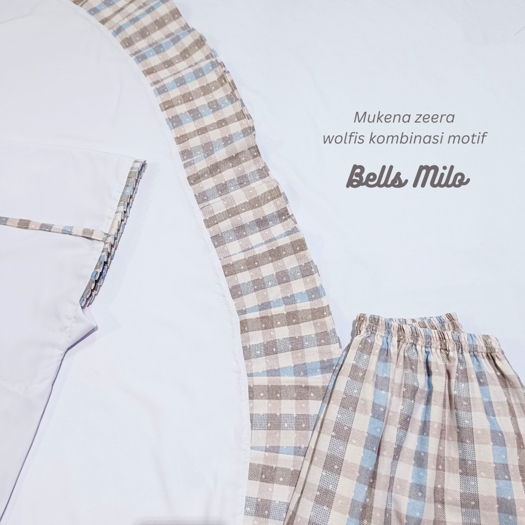 MUKENA SANTRI ASSALAM - Mukena Zeera - Mukena Motif Mukena Santriwati - Mukena Sirenakia