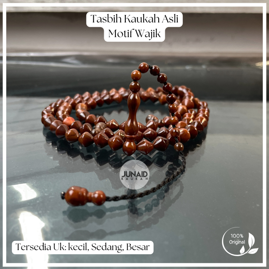 Tasbih Kokka Wajik Ada Ukuran Kecil Sedang Besar Bahan Kayu Kaokah Kaukah Koka Asli 100% Original