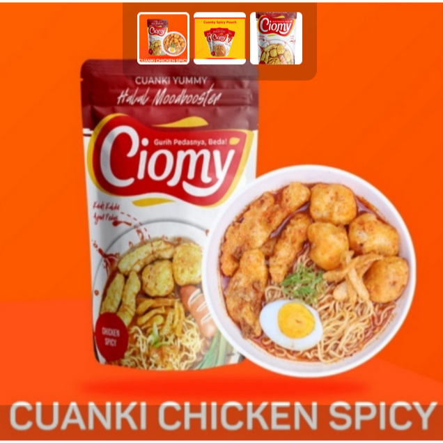 

CIOMY - Cuanki Spicy Kemasan Pouch Mie Kuning 120gr Ayam Pedas Kuah Original