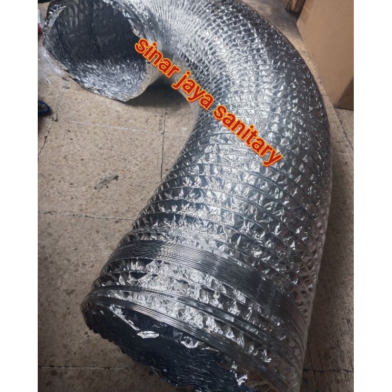 Flexible cerobong alumunium 12 inch / Pipa cerobong asap