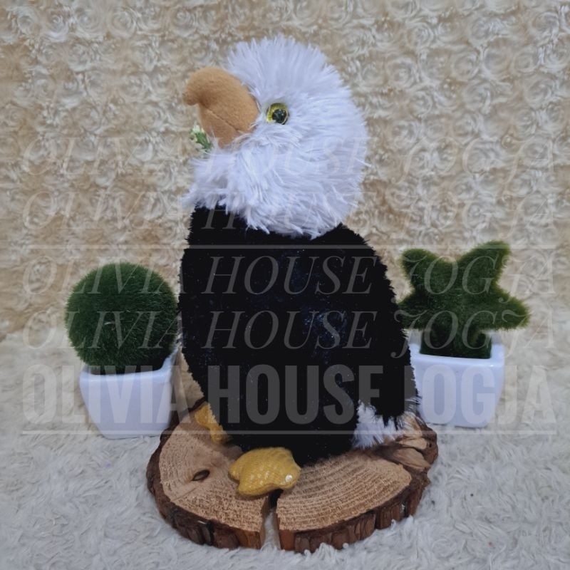 Boneka Elang Hitam Isi Pasir Mini Boneka Black Eagle XS Pasir Boneka Burung Elang Cute