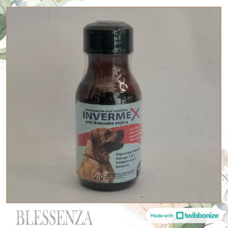 INVERMEX DOG 60ML - OBAT ORAL ANTI DEMODEX KUTU GATAL JAMUR SCABIES ANJING